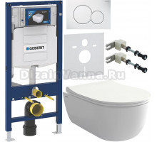 Комплект Унитаз подвесной BOCCHI V-Tondo Rimless 1417-001-0129 белая глянцевая + Крышка A0336-001 с микролифтом, глянцевая белая + Инсталляция Geberit Duofix UP 320 111.300.00.5 + Кнопка Sigma 01 115.770.11.5 белая + Крепления 111.815.00.1 к стене + Шумои