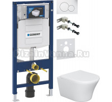 Комплект Унитаз подвесной STWORKI Вестерос HCVST1700SC безободковый, с микролифтом + Крепления Geberit Duofix 111.815.00.1 к стене + Шумоизоляция 156.050.00.1 + Инсталляция UP 320 111.300.00.5 + Кнопка Sigma 01 115.770.11.5 белая