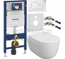 Комплект Унитаз подвесной BOCCHI V-Tondo Rimless 1417-001-0129 белая глянцевая + Крышка A0302-001 с микролифтом, глянцевая белая + Инсталляция Geberit Duofix UP 320 111.300.00.5 + Кнопка Sigma 01 115.770.11.5 белая + Крепления 111.815.00.1 к стене + Шумои