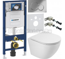 Комплект Унитаз подвесной BelBagno Sfera-r BB046CH-TOR безободковая + Крышка BB870SC с микролифтом + Инсталляция Geberit Duofix UP 320 111.300.00.5 + Кнопка Sigma 01 115.770.21.5 хром + Крепления 111.815.00.1 к стене + Шумоизоляция 156.050.00.1