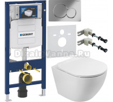 Комплект Унитаз подвесной BelBagno Sfera-r BB046CH-TOR безободковая + Крышка Piano BB2111SC с микролифтом + Инсталляция Geberit Duofix UP 320 111.300.00.5 + Кнопка Sigma 01 115.770.21.5 хром + Крепления 111.815.00.1 к стене + Шумоизоляция 156.050.00.1