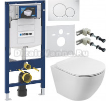 Комплект Унитаз подвесной BelBagno Sfera-r BB046CH-TOR безободковая + Крышка Piano BB2111SC с микролифтом + Инсталляция Geberit Duofix UP 320 111.300.00.5 + Кнопка Sigma 01 115.770.11.5 белая + Крепления 111.815.00.1 к стене + Шумоизоляция 156.050.00.1