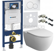 Комплект Унитаз подвесной AM.PM Awe C111700WH + Крышка C117853WH с микролифтом, петли хром + Инсталляция Geberit Duofix UP 320 111.300.00.5 + Кнопка Sigma 01 115.770.11.5 белая + Крепления 111.815.00.1 к стене + Шумоизоляция 156.050.00.1