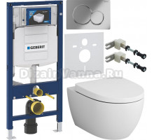 Комплект Унитаз подвесной AM.PM Awe C111700WH + Крышка C117852WH с микролифтом, петли хром + Инсталляция Geberit Duofix UP 320 111.300.00.5 + Кнопка Sigma 01 115.770.21.5 хром + Крепления 111.815.00.1 к стене + Шумоизоляция 156.050.00.1