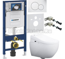 Комплект Унитаз подвесной AM.PM Awe C111700WH + Крышка Admire CCC7851WH с функцией биде, петли хром + Инсталляция Geberit Duofix UP 320 111.300.00.5 + Кнопка Sigma 01 115.770.11.5 белая + Крепления 111.815.00.1 к стене + Шумоизоляция 156.050.00.1