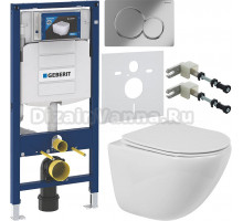 Комплект Унитаз подвесной BelBagno Amanda BB051CHR безободковая + Крышка BB051SC с микролифтом + Инсталляция Geberit Duofix UP 320 111.300.00.5 + Кнопка Sigma 01 115.770.21.5 хром + Крепления 111.815.00.1 к стене + Шумоизоляция 156.050.00.1