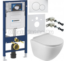 Комплект Унитаз подвесной BelBagno Amanda BB051CHR безободковая + Крышка BB901SC с микролифтом + Инсталляция Geberit Duofix UP 320 111.300.00.5 + Кнопка Sigma 01 115.770.11.5 белая + Крепления 111.815.00.1 к стене + Шумоизоляция 156.050.00.1