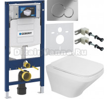Комплект Унитаз подвесной BelBagno Sela BB3201CHR белая + Крышка BB3201SC белая + Инсталляция Geberit Duofix UP 320 111.300.00.5 + Кнопка Sigma 01 115.770.21.5 хром + Крепления 111.815.00.1 к стене + Шумоизоляция 156.050.00.1