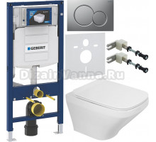 Комплект Унитаз подвесной BelBagno Sela BB3201CHR белая + Крышка BB3201SC белая + Инсталляция Geberit Duofix UP 320 111.300.00.5 + Кнопка Sigma 01 115.770.JQ.5 лакированная, матовый хром + Крепления 111.815.00.1 к стене + Шумоизоляция 156.050.00.1