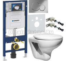 Комплект Унитаз подвесной Roca Mateo 346200000 + Крышка ZRU9302815 + Инсталляция Geberit Duofix UP 320 111.300.00.5 + Кнопка Sigma 01 115.770.21.5 хром + Крепления 111.815.00.1 к стене + Шумоизоляция 156.050.00.1