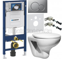 Комплект Унитаз подвесной Roca Mateo 346200000 + Крышка ZRU9302815 + Инсталляция Geberit Duofix UP 320 111.300.00.5 + Кнопка Sigma 01 115.770.JQ.5 лакированная, матовый хром + Крепления 111.815.00.1 к стене + Шумоизоляция 156.050.00.1
