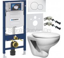 Комплект Унитаз подвесной Roca Mateo 346200000 + Крышка ZRU9302815 + Инсталляция Geberit Duofix UP 320 111.300.00.5 + Кнопка Sigma 01 115.770.11.5 белая + Крепления 111.815.00.1 к стене + Шумоизоляция 156.050.00.1
