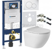 Комплект Унитаз подвесной BelBagno Sfera-r BB046CHR + Крышка Piano BB2111SC с микролифтом + Инсталляция Geberit Duofix UP 320 111.300.00.5 + Кнопка Sigma 01 115.770.11.5 белая + Крепления 111.815.00.1 к стене + Шумоизоляция 156.050.00.1