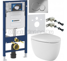 Комплект Унитаз подвесной BOCCHI Etna белая + Крышка белая, с микролифтом + Инсталляция Geberit Duofix UP 320 111.300.00.5 + Кнопка Sigma 01 115.770.21.5 хром + Крепления 111.815.00.1 к стене + Шумоизоляция 156.050.00.1