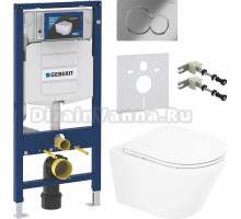 Комплект Унитаз подвесной BelBagno Tre BB8001CHR/SC + Инсталляция Geberit Duofix UP 320 111.300.00.5 + Кнопка Sigma 01 115.770.21.5 хром + Шумоизоляция 156.050.00.1 + Крепления 111.815.00.1 к стене