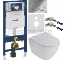 Комплект Унитаз подвесной Cezares Stylus CZR-513-TH-R + Крышка BelBagno BB2034SC с микролифтом + Инсталляция Geberit Duofix UP 320 111.300.00.5 + Кнопка Sigma 01 115.770.21.5 хром + Крепления 111.815.00.1 к стене + Шумоизоляция 156.050.00.1