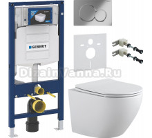 Комплект Унитаз подвесной Aquanet Cetus 2.0 W rimless + Инсталляция Geberit Duofix UP 320 111.300.00.5 + Кнопка Sigma 01 115.770.21.5 хром + Шумоизоляция 156.050.00.1 + Крепления 111.815.00.1 к стене