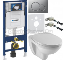Комплект Унитаз подвесной Jacob Delafon Patio EDV102-00 + Крышка E70021 с микролифтом + Инсталляция Geberit Duofix UP 320 111.300.00.5 + Кнопка Sigma 01 115.770.JQ.5 лакированная, матовый хром + Крепления 111.815.00.1 к стене + Шумоизоляция 156.050.00.1