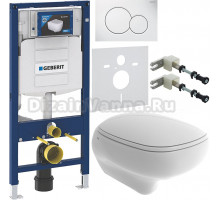 Комплект Унитаз подвесной BOCCHI Fenice 1166-001-0129 белая + Крышка белая, с микролифтом + Инсталляция Geberit Duofix UP 320 111.300.00.5 + Кнопка Sigma 01 115.770.11.5 белая + Крепления 111.815.00.1 к стене + Шумоизоляция 156.050.00.1