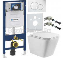 Комплект Унитаз подвесной BelBagno Ardente-R BB520CHR безободковая + Крышка BB2322SC с микролифтом + Инсталляция Geberit Duofix UP 320 111.300.00.5 + Кнопка Sigma 01 115.770.11.5 белая + Крепления 111.815.00.1 к стене + Шумоизоляция 156.050.00.1
