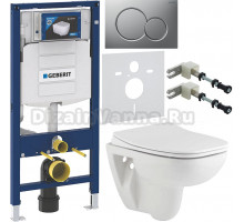 Комплект Унитаз подвесной Seramiksan Petite A101002H + Крышка AG50006 с микролифтом + Инсталляция Geberit Duofix UP 320 111.300.00.5 + Кнопка Sigma 01 115.770.JQ.5 лакированная, матовый хром + Крепления 111.815.00.1 к стене + Шумоизоляция 156.050.00.1