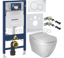 Комплект Унитаз подвесной BOCCHI Taormina Arch 1012-001-0129 белая + Крышка A0336-001 с микролифтом, глянцевая белая + Инсталляция Geberit Duofix UP 320 111.300.00.5 + Кнопка Sigma 01 115.770.11.5 белая + Крепления 111.815.00.1 к стене + Шумоизоляция 156.