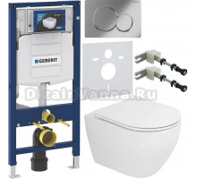 Комплект Унитаз подвесной Cezares Stylus CZR-6601-TH-TOR + Крышка CZR-870-SC с микролифтом + Инсталляция Geberit Duofix UP 320 111.300.00.5 + Кнопка Sigma 01 115.770.21.5 хром + Крепления 111.815.00.1 к стене + Шумоизоляция 156.050.00.1