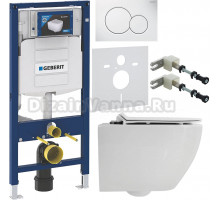 Комплект Унитаз подвесной Cezares Stylus CZR-6601-TH-TOR + Крышка CZR-2011-SC с микролифтом + Инсталляция Geberit Duofix UP 320 111.300.00.5 + Кнопка Sigma 01 115.770.11.5 белая + Крепления 111.815.00.1 к стене + Шумоизоляция 156.050.00.1