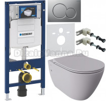 Комплект Унитаз подвесной BOCCHI Venezia 1295-006-0129 серая матовая + Крышка A0336-006 с микролифтом, серая матовая + Инсталляция Geberit Duofix UP 320 111.300.00.5 + Кнопка Sigma 01 115.770.JQ.5 лакированная, матовый хром + Крепления 111.815.00.1 к стен