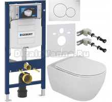 Комплект Унитаз подвесной Cezares Comfort CZR-191-TH безободковая + Крышка Stylus CZR-2316-SC с микролифтом + Инсталляция Geberit Duofix UP 320 111.300.00.5 + Кнопка Sigma 01 115.770.11.5 белая + Крепления 111.815.00.1 к стене + Шумоизоляция 156.050.00.1