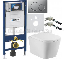 Комплект Унитаз подвесной BelBagno Albano BB120CHR + Крышка BB120SC с микролифтом + Инсталляция Geberit Duofix UP 320 111.300.00.5 + Кнопка Sigma 01 115.770.JQ.5 лакированная, матовый хром + Крепления 111.815.00.1 к стене + Шумоизоляция 156.050.00.1