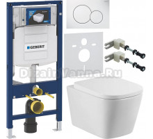 Комплект Унитаз подвесной BelBagno Albano BB120CHR + Крышка BB120SC с микролифтом + Инсталляция Geberit Duofix UP 320 111.300.00.5 + Кнопка Sigma 01 115.770.11.5 белая + Крепления 111.815.00.1 к стене + Шумоизоляция 156.050.00.1
