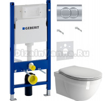 Комплект Унитаз подвесной GSI Classic 871211 + Крышка MSC87CN11 bi/cr с микролифтом, белая глянцевая + Инсталляция Geberit Duofix Delta 458.149.21.1 с кнопкой смыва, хром + Шумоизоляция 156.050.00.1