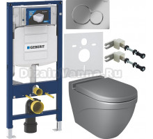 Комплект Унитаз подвесной BOCCHI Taormina Arch 1012-006-0129 серая матовая + Крышка A0302-006 с микролифтом, серая матовая + Инсталляция Geberit Duofix UP 320 111.300.00.5 + Кнопка Sigma 01 115.770.21.5 хром + Крепления 111.815.00.1 к стене + Шумоизоляция