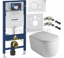 Комплект Унитаз подвесной Kerasan Nolita 5314 белая глянцевая + Крышка 5392 белая глянцевая + Инсталляция Geberit Duofix UP 320 111.300.00.5 + Кнопка Sigma 01 115.770.11.5 белая + Крепления 111.815.00.1 к стене + Шумоизоляция 156.050.00.1