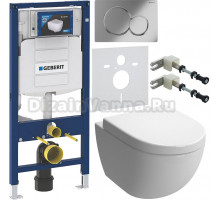 Комплект Унитаз подвесной AM.PM Awe C111738WH + Крышка C117852WH с микролифтом, петли хром + Инсталляция Geberit Duofix UP 320 111.300.00.5 + Кнопка Sigma 01 115.770.21.5 хром + Крепления 111.815.00.1 к стене + Шумоизоляция 156.050.00.1