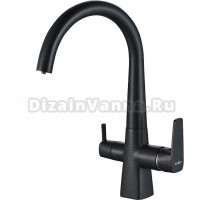 Смеситель для кухни Fashun A4353-7, с краном для питьевой воды, черный