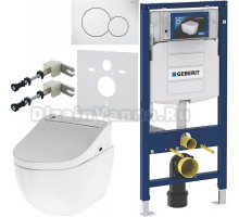 Комплект Унитаз подвесной AM.PM Awe C111738WH + Крышка Admire CCC7851WH с функцией биде, петли хром + Инсталляция Geberit Duofix UP 320 111.300.00.5 + Кнопка Sigma 01 115.770.11.5 белая + Крепления 111.815.00.1 к стене + Шумоизоляция 156.050.00.1