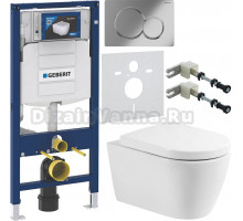 Комплект Унитаз подвесной BelBagno Marino BB105CHR безободковая + Крышка Norma BB865SC с микролифтом + Инсталляция Geberit Duofix UP 320 111.300.00.5 + Кнопка Sigma 01 115.770.21.5 хром + Крепления 111.815.00.1 к стене + Шумоизоляция 156.050.00.1