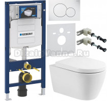 Комплект Унитаз подвесной BelBagno Marino BB105CHR безободковая + Крышка Norma BB865SC с микролифтом + Инсталляция Geberit Duofix UP 320 111.300.00.5 + Кнопка Sigma 01 115.770.11.5 белая + Крепления 111.815.00.1 к стене + Шумоизоляция 156.050.00.1