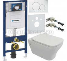 Комплект Унитаз подвесной BOCCHI Firenze 1304-001-0129 глянцевая белая + Крышка A0334-001 с микролифтом, глянцевая белая + Инсталляция Geberit Duofix UP 320 111.300.00.5 + Кнопка Sigma 01 115.770.11.5 белая + Крепления 111.815.00.1 к стене + Шумоизоляция
