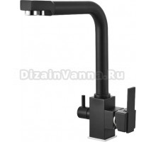 Смеситель для кухни Fashun A4355-7, с краном для питьевой воды, черный