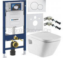 Комплект Унитаз подвесной Roca Gap 346477000 + Крышка 801470004 петли хром + Инсталляция Geberit Duofix UP 320 111.300.00.5 + Кнопка Sigma 01 115.770.11.5 белая + Крепления 111.815.00.1 к стене + Шумоизоляция 156.050.00.1