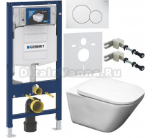 Комплект Унитаз подвесной Roca Gap 34647L000 + Крышка 801472001 с микролифтом + Инсталляция Geberit Duofix UP 320 111.300.00.5 + Кнопка Sigma 01 115.770.11.5 белая + Крепления 111.815.00.1 к стене + Шумоизоляция 156.050.00.1