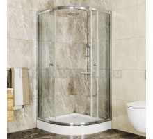 Душевой уголок Bauedge SB0003, 90x90, с поддоном, профиль хром