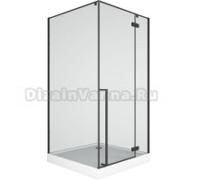 Душевой уголок Bauedge SB0015B, 100x100, с поддоном, профиль черный