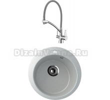 Комплект Мойка кухонная Ulgran U-405 -310 серая + Смеситель Lemark Comfort LM3071C-Gray с гибким изливом, хром, серый
