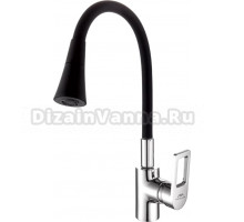 Смеситель для кухни Fashun A4253+B14, с гибким изливом, хром, черный