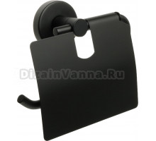 Держатель туалетной бумаги Fixsen Comfort Black FX-86010, с крышкой черный