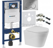 Комплект Унитаз подвесной BelBagno Flay-r BB053CHR + Крышка Marino BB105SC с микролифтом, петли хром + Инсталляция Geberit Duofix UP 320 111.300.00.5 + Кнопка Sigma 01 115.770.21.5 хром + Крепления 111.815.00.1 к стене + Шумоизоляция 156.050.00.1